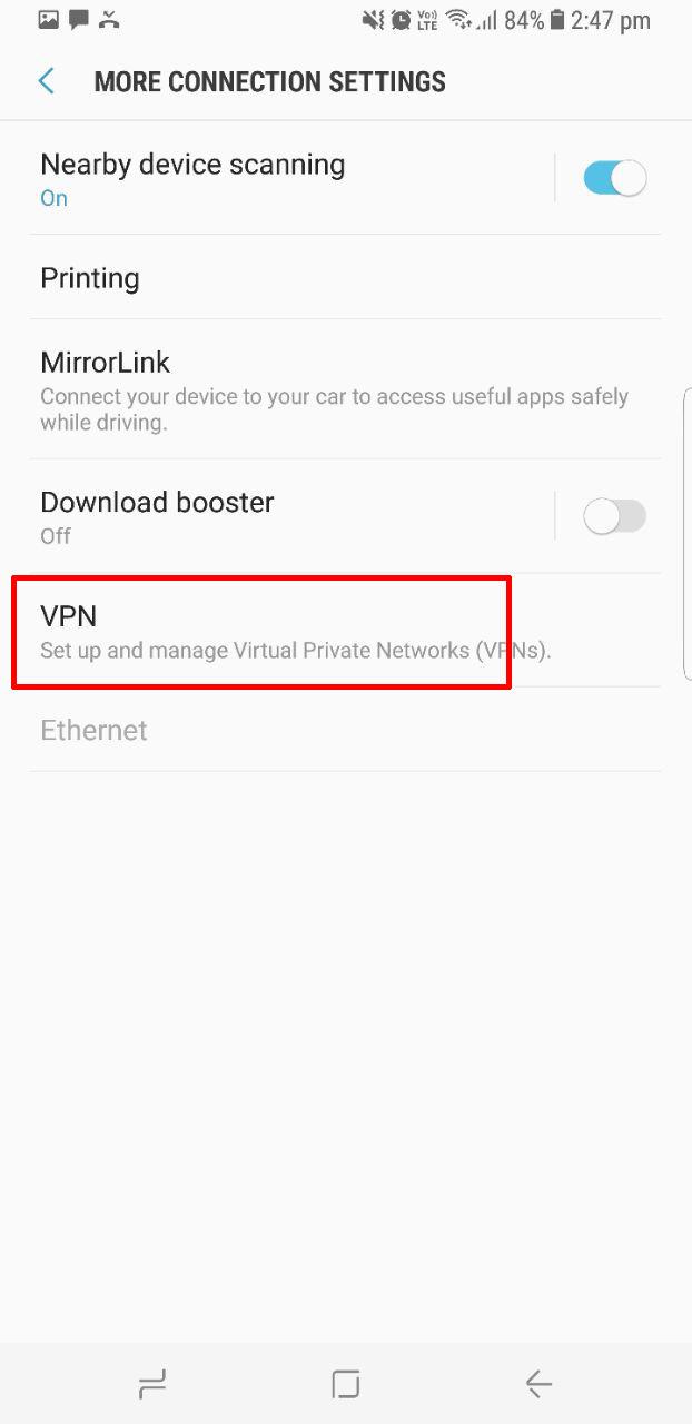 Android 7.0 More Connections