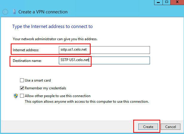 Windows 8/8.1 SSTP VPN Server Details