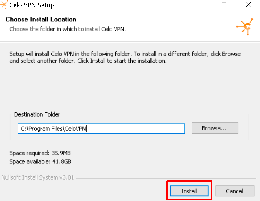 celo openvpn windows install