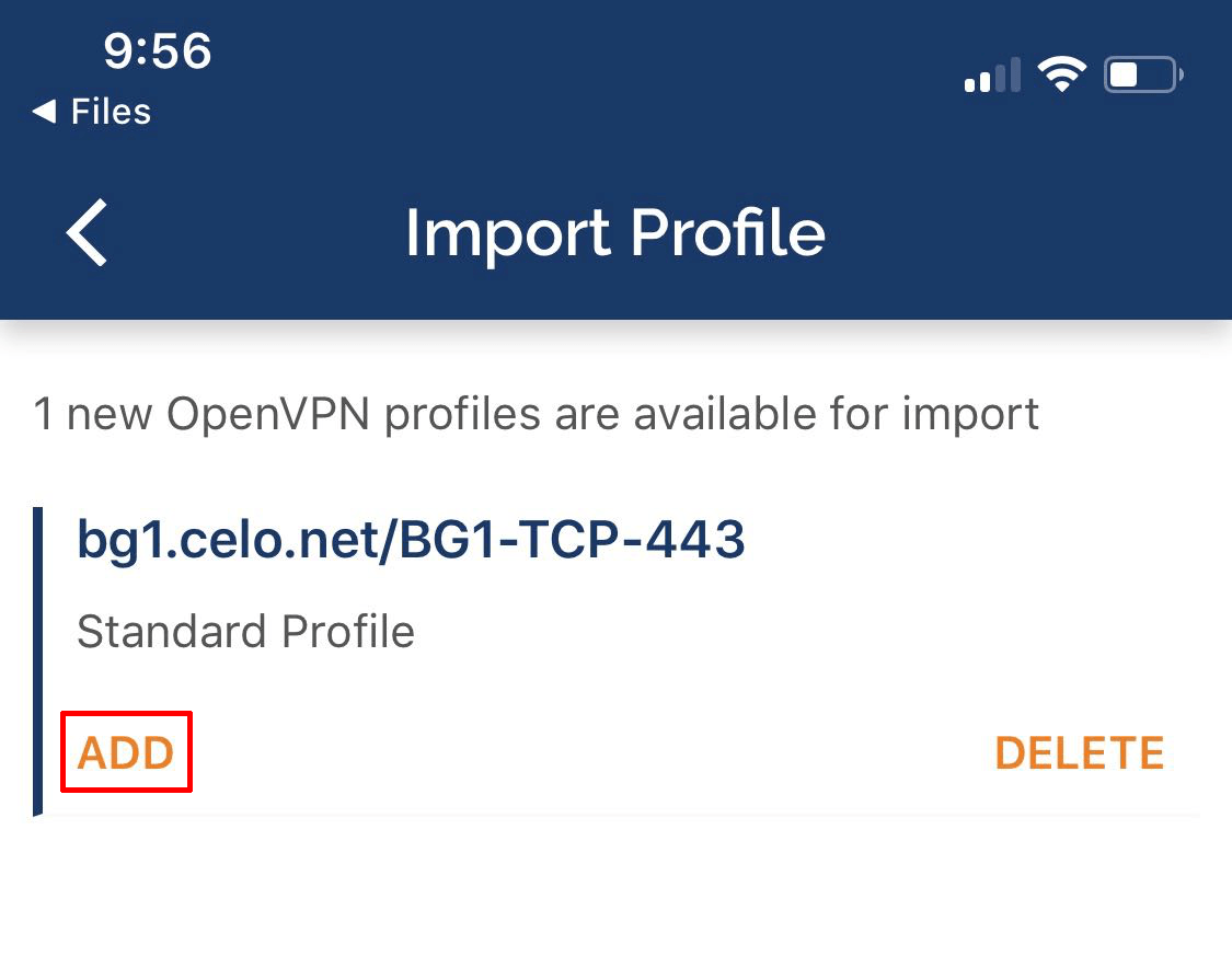 ios openvpn add profile