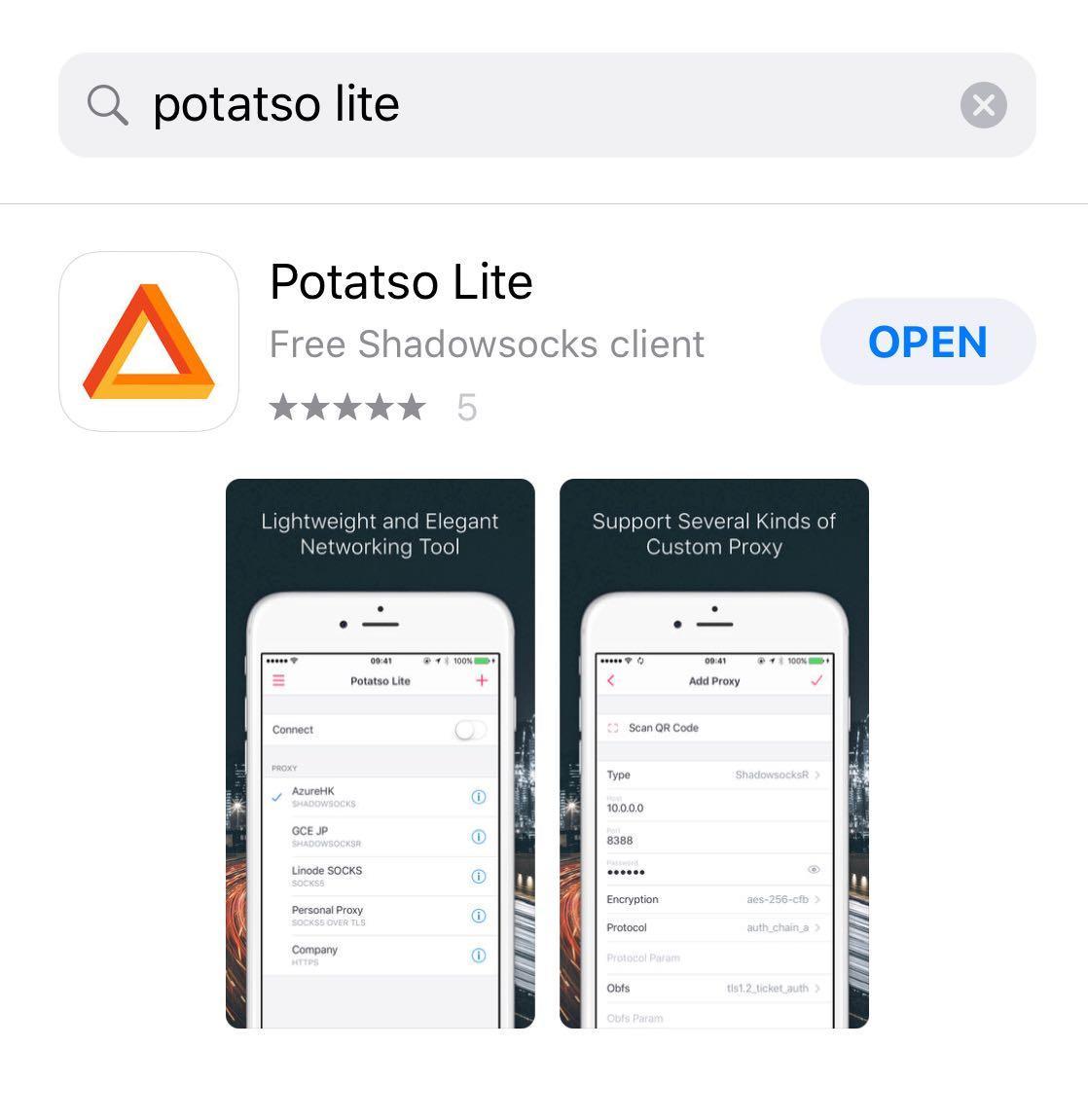 iso potatso install