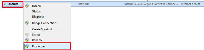 windows network card properties