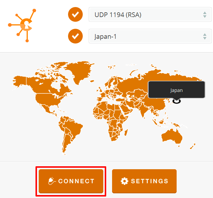 openvpn celo app server location port connect