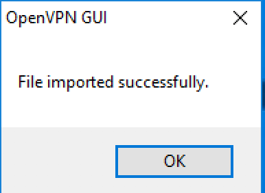 openvpn community import sucessfull