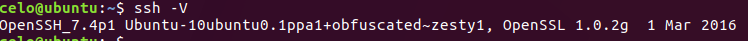 ssh client version