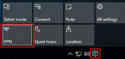 windows 10 vpn button