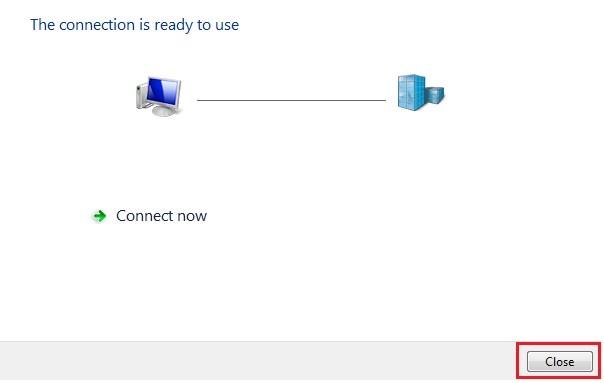 windows 7 connection ready to use