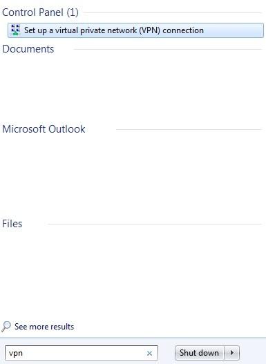 windows 7 search vpn
