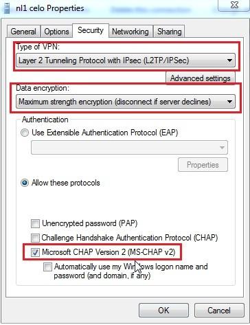 windows 7 vpn security settings