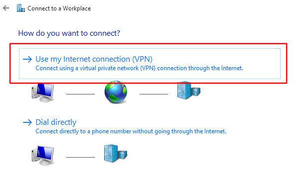 windows 10 connect to a workplace